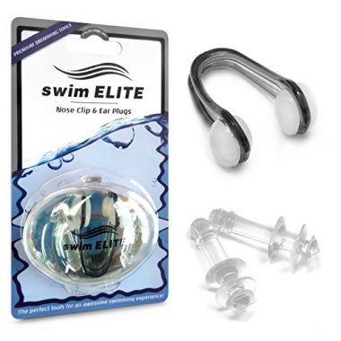 Swim Elite Noseclips Bundle and Earplugs For Swimming