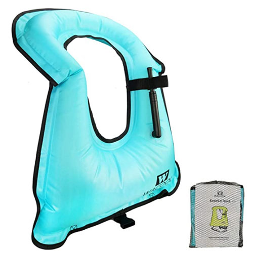 WACOOL Portable Swimming Free Diving Inflatable Life Jacket