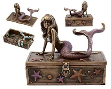 Summit Collection Bronze Metal Mermaid On Treasure Chest