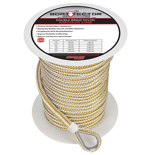 Extreme Max BoatTector Double Braid Nylon Boat Anchor Rope