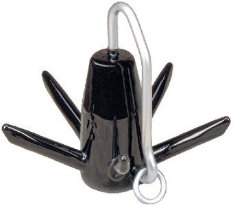 Greenfield Products 618-B Marine Black Coated Richter Boat Anchor