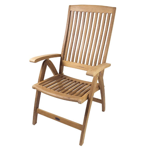 SeaTeak Windrift Folding 6-Position Boat Deck Chair