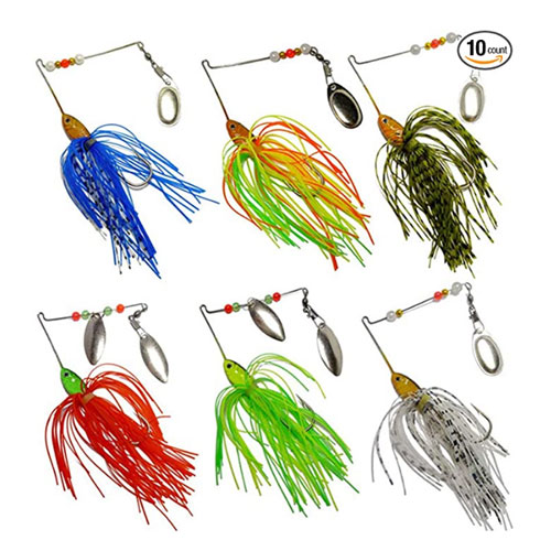 FREE FISHER 6 Fishing Hard Spinner Lures For Pike