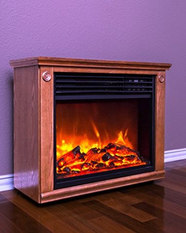 LifeSmart FireplaceDark Oak Large Room Infrared Heater