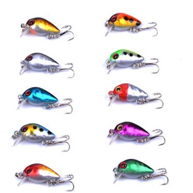 Aorace 10pcs/lot Mini Fishing 10 Colors Crappie Baits