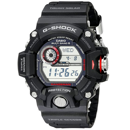 Casio Men’s GW-9400-1CR Master of G Stainless Steel Solar Tactical Watch