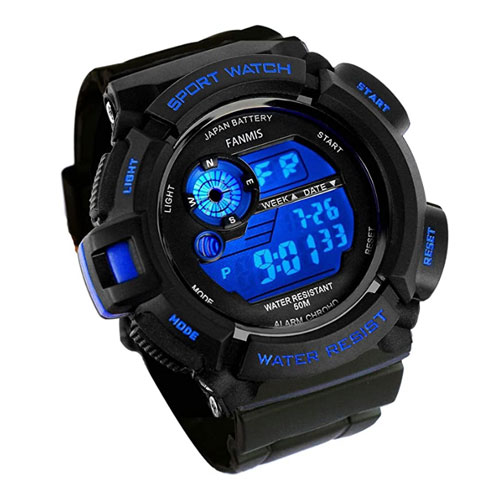 Fanmis Mens Military Multifunction Digital LED Tactical Watch