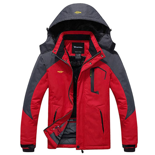 Wantdo Men’s Mountain Waterproof Ski Jacket