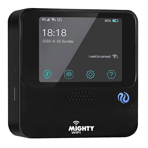 MightyWiFi Cloud Black Worldwide Mobile Hotspot