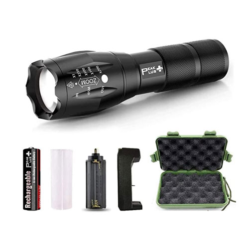 PeakPlus Tactical Rechargeable Flashlight