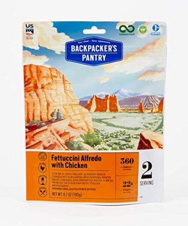 Backpacker’s Pantry Fettuccine Alfredo Freeze Dried Food For Backpacking