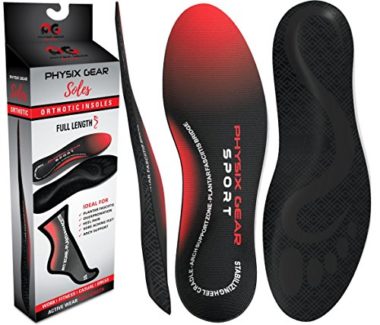 Physix Gear Full Length Orthotic Insoles for Hiking