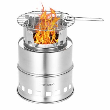 5 in 1 Multifunction Wood Burning Camp Stove Windproof for Outdoor Traveling Picnic BBQ Fishing Car Camping Backyards Patio Festival KINDEN Wood Camping Stove Bonfire Fire Pit 
