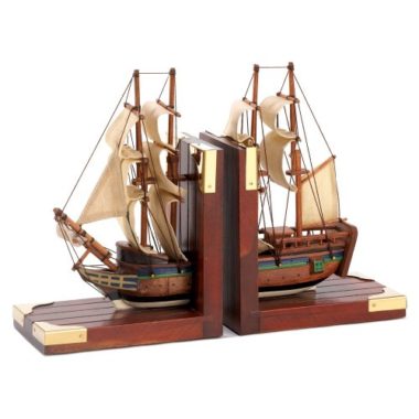 Gifts & Decor Sailing Schooner Nautical Theme Book End