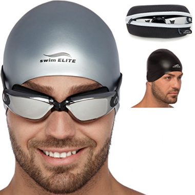 Swim Elite Reversible Cap Set Swimming Goggles